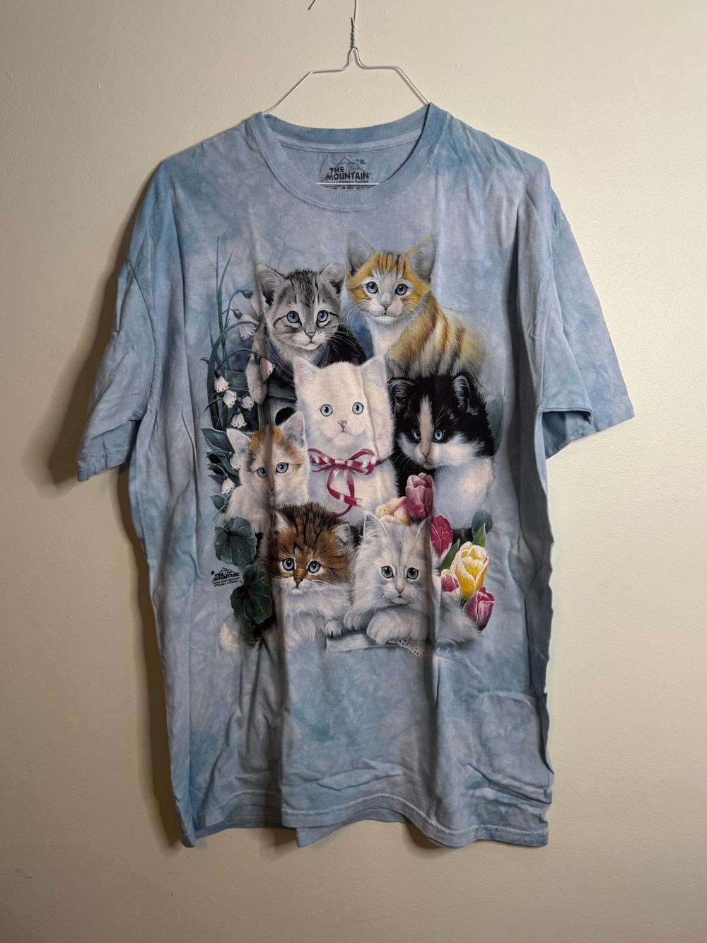 Vintage 2000 The Mountain Kitten Graphic Cat T-Shirt (XL)